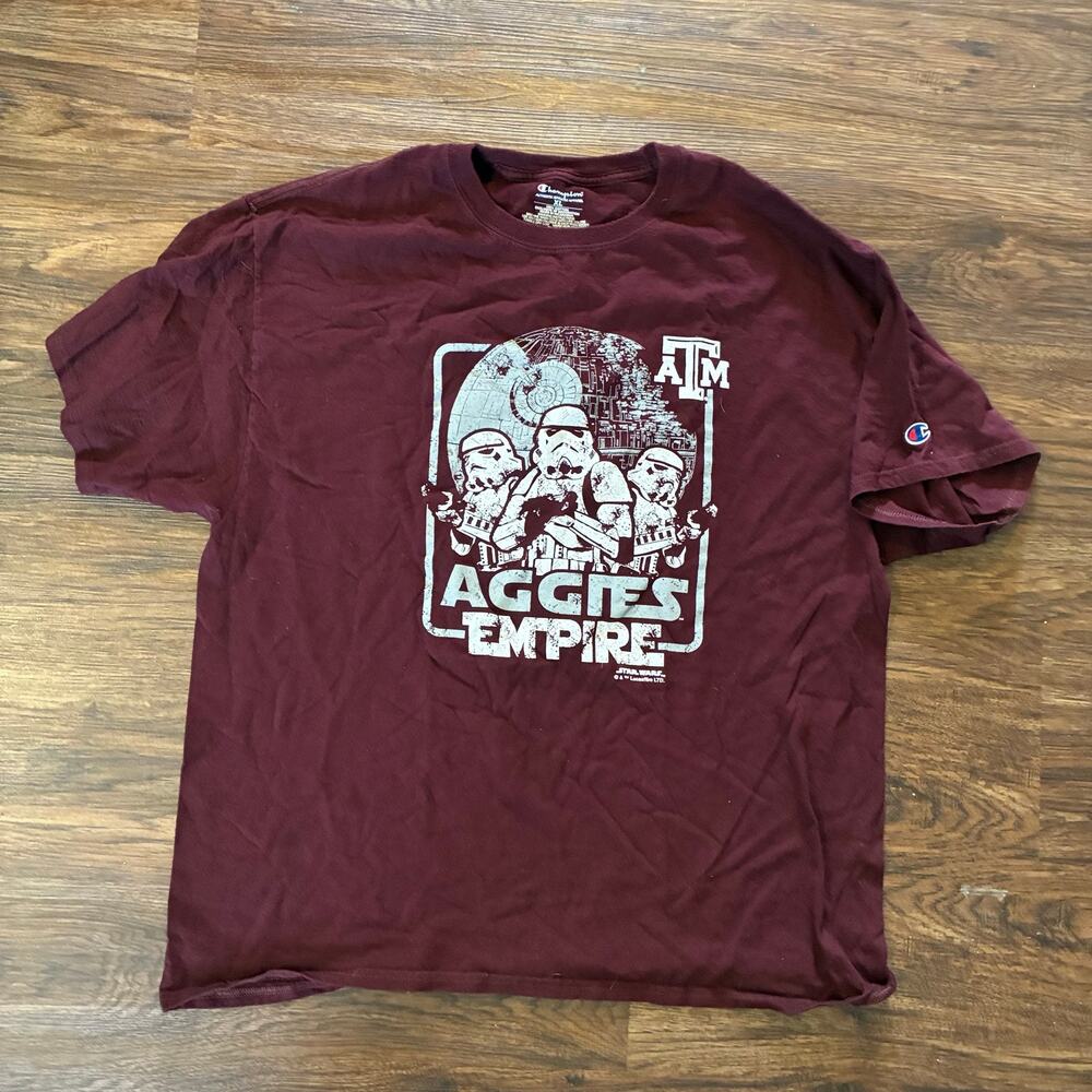Texas A&M Star Wars Aggies Empire Champion T-Shirt Size XL